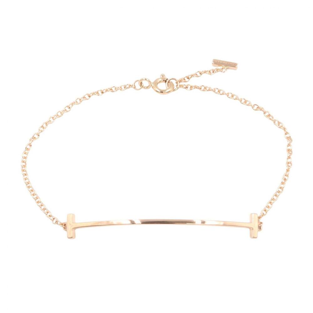 Tiffany & Co. T Smile Bracelet, Medium, 18K Pink Gold (PG), Women's, Tone, 60...